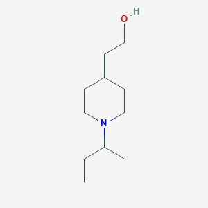 molecular formula C11H23NO B13346730 2-(1-(Sec-butyl)piperidin-4-yl)ethan-1-ol 