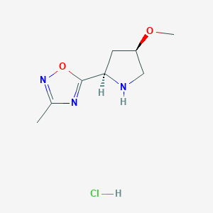 5-((2R,4R)-4-Methoxypyrrolidin-2-yl)-3-methyl-1,2,4-oxadiazole hydrochloride