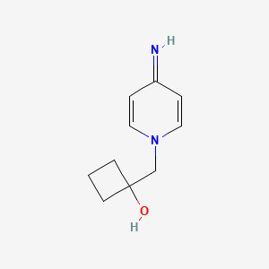 molecular formula C10H14N2O B13346747 1-((4-Iminopyridin-1(4H)-yl)methyl)cyclobutan-1-ol 