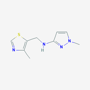 molecular formula C9H12N4S B13346814 1-Methyl-N-((4-methylthiazol-5-yl)methyl)-1H-pyrazol-3-amine 