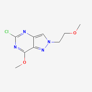 molecular formula C9H11ClN4O2 B13346820 5-Chloro-7-methoxy-2-(2-methoxyethyl)-2H-pyrazolo[4,3-d]pyrimidine 