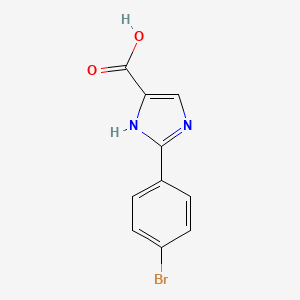 molecular formula C10H7BrN2O2 B13346835 2-(4-Bromo-phenyl)-1H-imidazole-4-carboxylicacid 