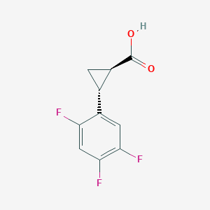 molecular formula C10H7F3O2 B13346842 (1R,2R)-2-(2,4,5-Trifluorophenyl)cyclopropane-1-carboxylic acid 