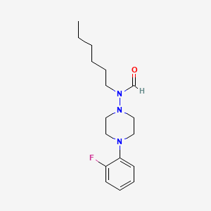 molecular formula C17H26FN3O B13346874 N-(4-(2-Fluorophenyl)piperazin-1-yl)-N-hexylformamide 