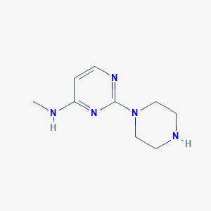 molecular formula C9H15N5 B13346893 N-methyl-2-(piperazin-1-yl)pyrimidin-4-amine 