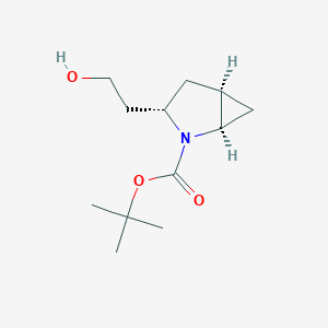 molecular formula C12H21NO3 B13346923 tert-Butyl (1R,3S,5R)-3-(2-hydroxyethyl)-2-azabicyclo[3.1.0]hexane-2-carboxylate 