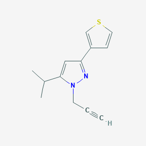 molecular formula C13H14N2S B13346936 5-isopropyl-1-(prop-2-yn-1-yl)-3-(thiophen-3-yl)-1H-pyrazole 