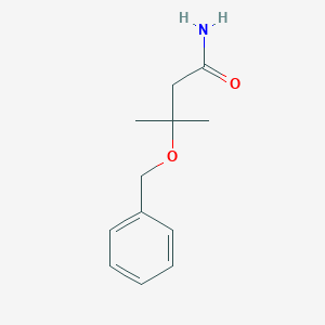 molecular formula C12H17NO2 B13346980 3-(Benzyloxy)-3-methylbutanamide 