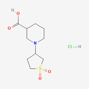 1-(1,1-Dioxidotetrahydrothiophen-3-yl)piperidine-3-carboxylic acid hydrochloride