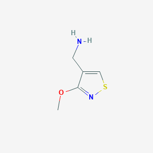 molecular formula C5H8N2OS B13347024 (3-Methoxyisothiazol-4-yl)methanamine 