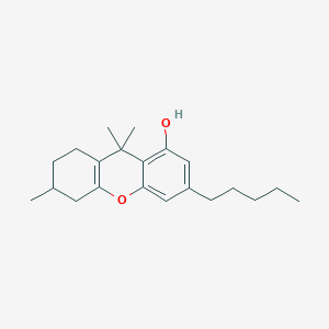 molecular formula C21H30O2 B13347048 3,9,9-Trimethyl-6-pentyl-2,3,4,9-tetrahydro-1H-xanthen-8-ol 