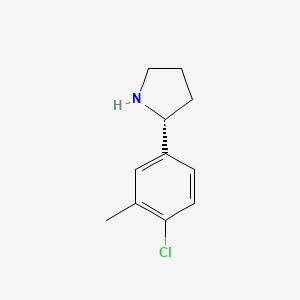 molecular formula C11H14ClN B13347053 (R)-2-(4-Chloro-3-methylphenyl)pyrrolidine 