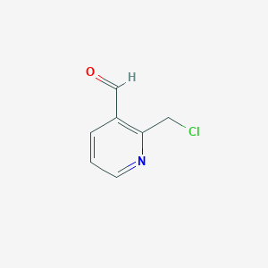 molecular formula C7H6ClNO B13347081 2-(Chloromethyl)nicotinaldehyde CAS No. 1196154-27-4