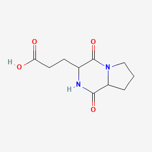 molecular formula C10H14N2O4 B13347118 3-(1,4-Dioxooctahydropyrrolo[1,2-a]pyrazin-3-yl)propanoic acid 