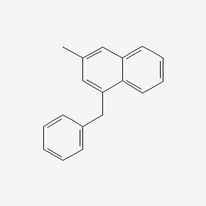 molecular formula C18H16 B13347132 1-Benzyl-3-methylnaphthalene CAS No. 93870-53-2