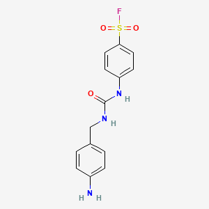 4-({[(4-Aminophenyl)methyl]carbamoyl}amino)benzene-1-sulfonyl fluoride