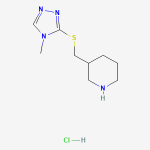 3-{[(4-methyl-4H-1,2,4-triazol-3-yl)sulfanyl]methyl}piperidine hydrochloride