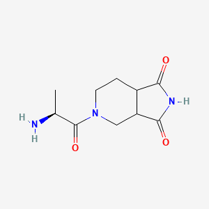 molecular formula C10H15N3O3 B13347188 5-(L-Alanyl)hexahydro-1H-pyrrolo[3,4-c]pyridine-1,3(2H)-dione 