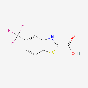 molecular formula C9H4F3NO2S B13347203 5-(Trifluoromethyl)benzo[d]thiazole-2-carboxylic acid 