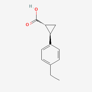 Rel-(1R,2R)-2-(4-ethylphenyl)cyclopropane-1-carboxylic acid