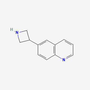 molecular formula C12H12N2 B13347227 6-(Azetidin-3-yl)quinoline 