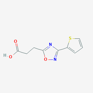 molecular formula C9H8N2O3S B1334725 3-(3-Thien-2-yl-1,2,4-oxadiazol-5-yl)propanoic acid CAS No. 500025-29-6