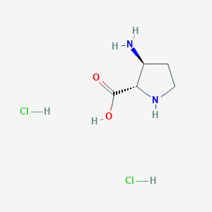 molecular formula C5H12Cl2N2O2 B13347286 (2S,3S)-3-Aminopyrrolidine-2-carboxylic acid dihydrochloride 