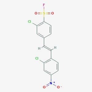 2-Chloro-4-(2-chloro-4-nitrostyryl)benzene-1-sulfonyl fluoride