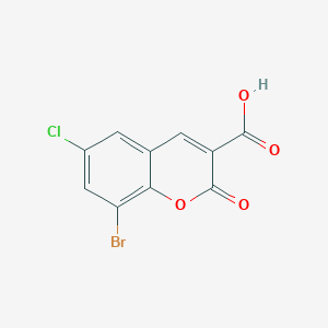 molecular formula C10H4BrClO4 B1334729 8-溴-6-氯-2-氧代-2H-色烯-3-羧酸 CAS No. 213749-64-5