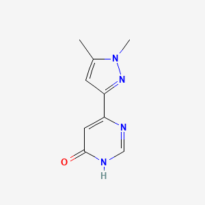 molecular formula C9H10N4O B13347309 6-(1,5-dimethyl-1H-pyrazol-3-yl)pyrimidin-4-ol 