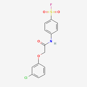 molecular formula C14H11ClFNO4S B13347353 4-(2-(3-Chlorophenoxy)acetamido)benzene-1-sulfonyl fluoride CAS No. 16638-95-2