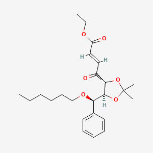 Ethyl (E)-4-((4R,5S)-5-((R)-(hexyloxy)(phenyl)methyl)-2,2-dimethyl-1,3-dioxolan-4-yl)-4-oxobut-2-enoate