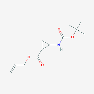 molecular formula C12H19NO4 B13347374 Allyl cis-2-(tert-butoxycarbonylamino)cyclopropanecarboxylate 