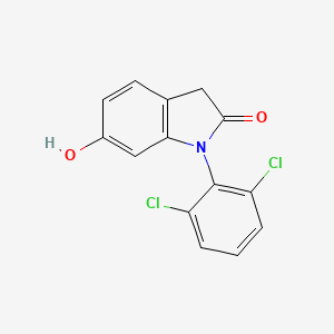 molecular formula C14H9Cl2NO2 B13347375 1-(2,6-Dichlorophenyl)-6-hydroxyindolin-2-one 