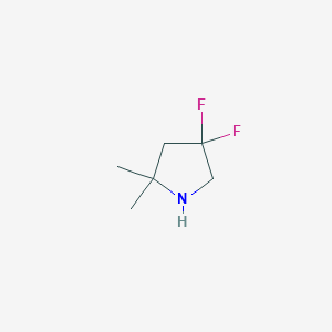 molecular formula C6H11F2N B13347377 4,4-Difluoro-2,2-dimethylpyrrolidine 