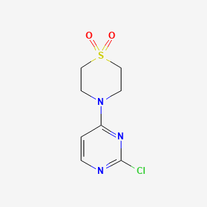 molecular formula C8H10ClN3O2S B13347378 4-(2-Chloropyrimidin-4-yl)thiomorpholine 1,1-dioxide 