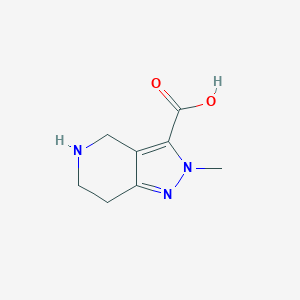 molecular formula C8H11N3O2 B13347382 2-methyl-4,5,6,7-tetrahydro-2H-pyrazolo[4,3-c]pyridine-3-carboxylic acid 