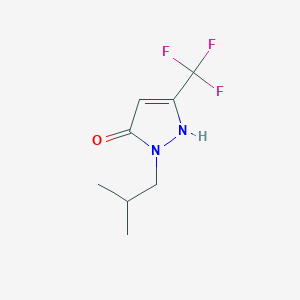 molecular formula C8H11F3N2O B13347384 1-isobutyl-3-(trifluoromethyl)-1H-pyrazol-5-ol 