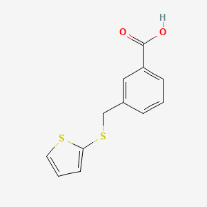 molecular formula C12H10O2S2 B1334740 3-[(2-噻吩硫基)甲基]苯甲酸 CAS No. 845266-20-8