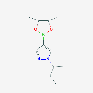 molecular formula C13H23BN2O2 B13347419 1-(butan-2-yl)-4-(4,4,5,5-tetramethyl-1,3,2-dioxaborolan-2-yl)-1H-pyrazole 