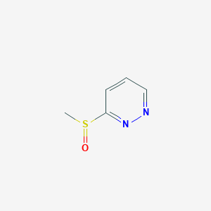 molecular formula C5H6N2OS B13347440 3-(Methylsulfinyl)pyridazine 