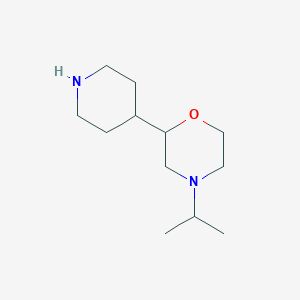 molecular formula C12H24N2O B13347441 4-Isopropyl-2-(piperidin-4-yl)morpholine 