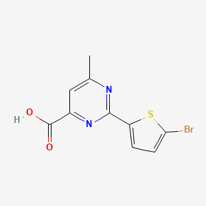 molecular formula C10H7BrN2O2S B13347501 2-(5-Bromothiophen-2-yl)-6-methylpyrimidine-4-carboxylic acid 