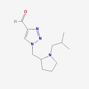 molecular formula C12H20N4O B13347503 1-((1-isobutylpyrrolidin-2-yl)methyl)-1H-1,2,3-triazole-4-carbaldehyde 