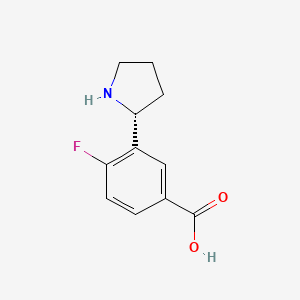 (R)-4-Fluoro-3-(pyrrolidin-2-yl)benzoic acid