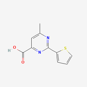 molecular formula C10H8N2O2S B13347521 6-Methyl-2-(thiophen-2-yl)pyrimidine-4-carboxylic acid 