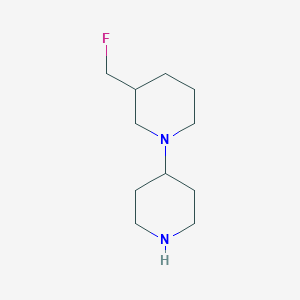 molecular formula C11H21FN2 B13347532 3-(Fluoromethyl)-1,4'-bipiperidine 