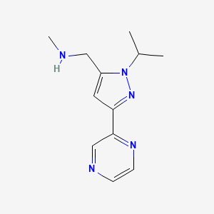 1-(1-isopropyl-3-(pyrazin-2-yl)-1H-pyrazol-5-yl)-N-methylmethanamine