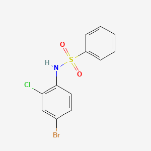 molecular formula C12H9BrClNO2S B13347599 N-(4-bromo-2-chlorophenyl)benzenesulfonamide 