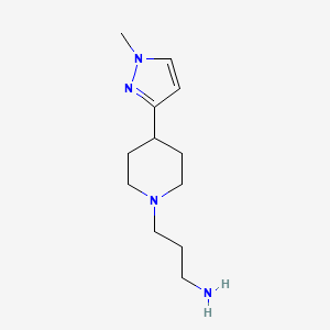 3-(4-(1-methyl-1H-pyrazol-3-yl)piperidin-1-yl)propan-1-amine